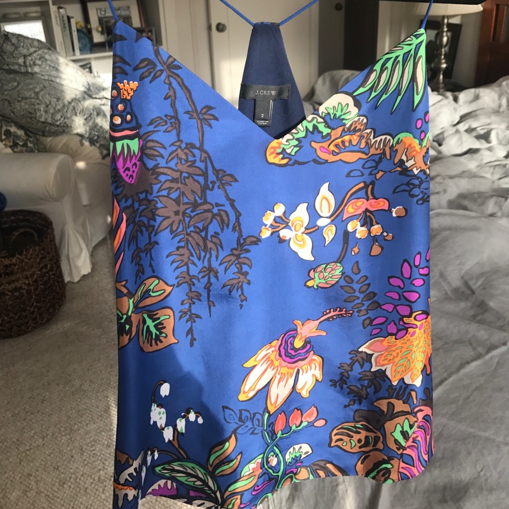 JCrew tropical silk Carrie Cami